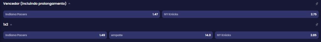 Odds Knicks x Pacers – Onde assistir e palpites (17/05)