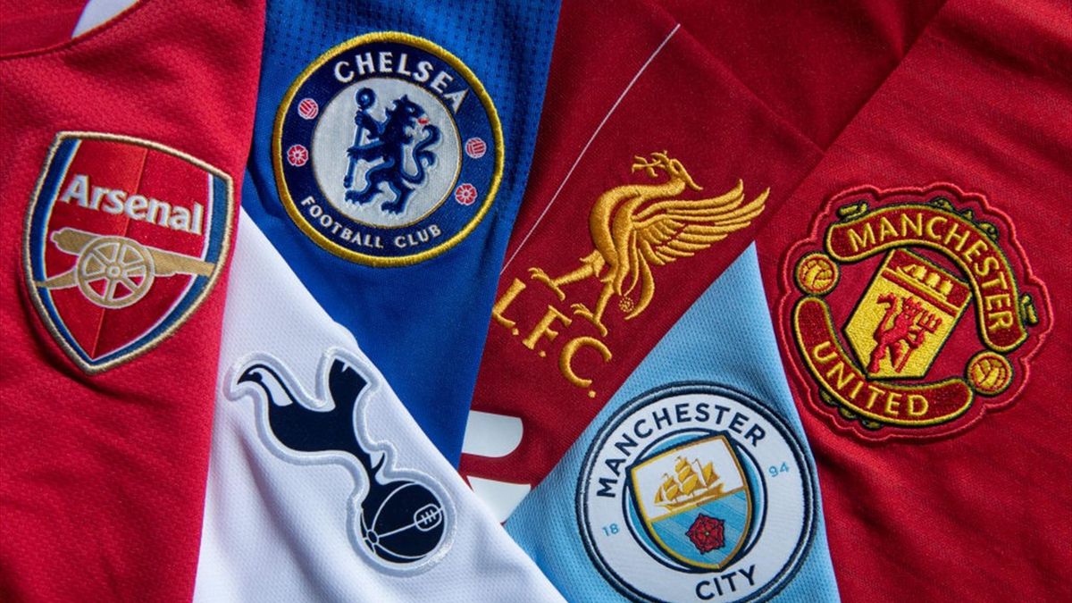 Escudo das principais equipes da Premier League