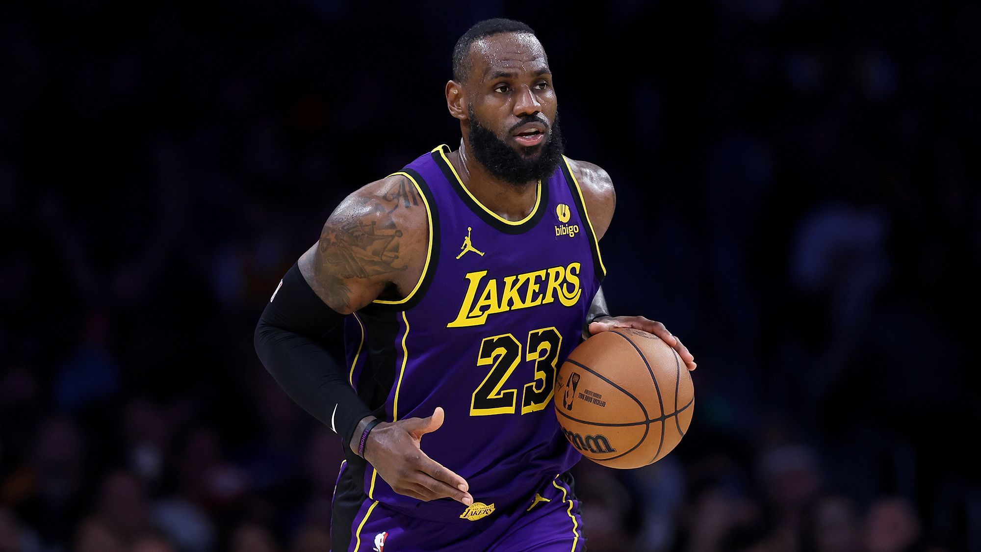 LeBron James em ação pelo Lakers