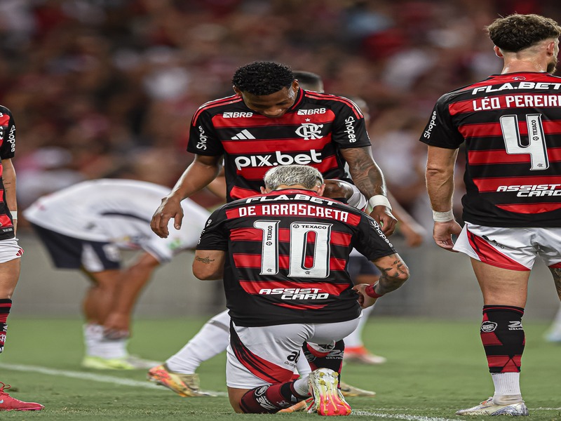 Jogadores do Flamengo - Foto Paula Reis / Flamengo - Reprodução: Site oficial do Flamengo