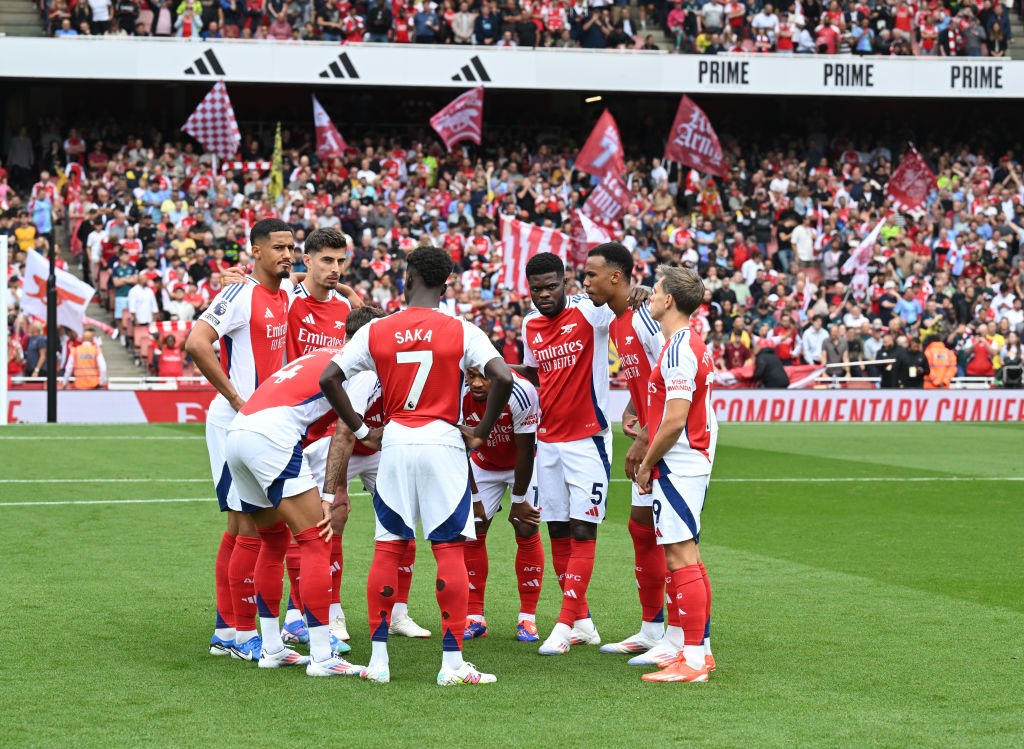 Jogadores do Arsenal em ação