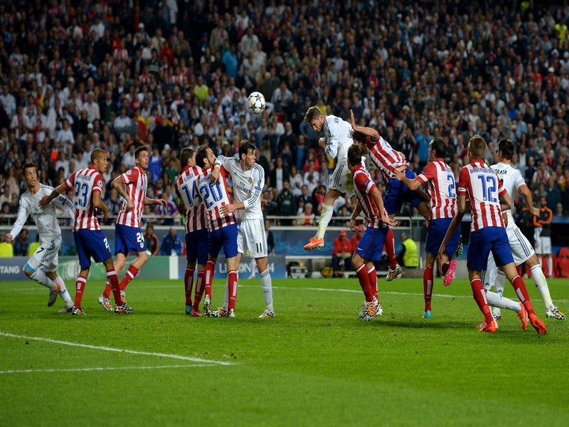 Sérgio Ramos marca gol de empate contra Atlético de Madrid - Reprodução: Yandex