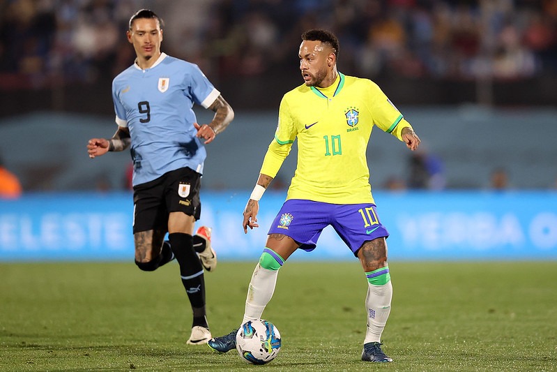 Neymar. Uruguai x Brasil no Estadio Centenario em Montevideu pelas

Eliminatórias 2026.
Foto:Vitor Silva/CBF - Reprodução: Flickr CBF