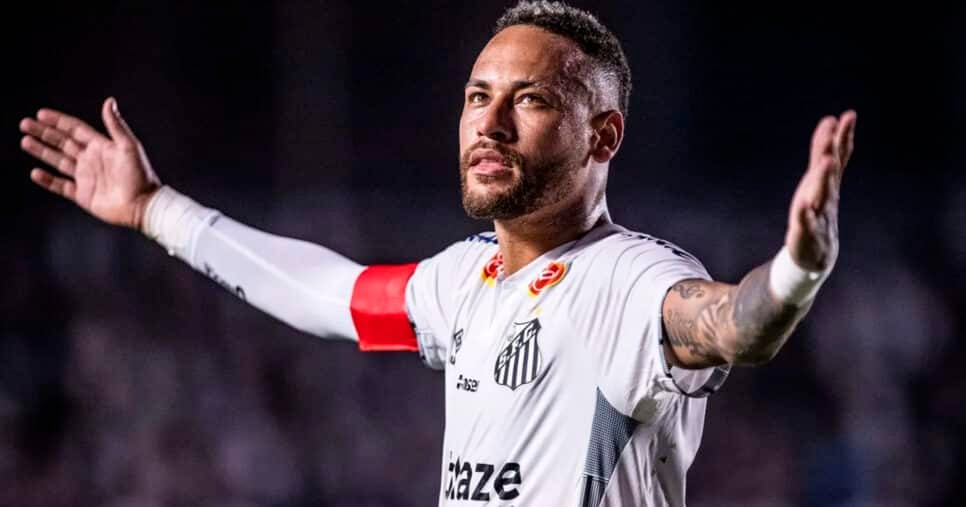 Neymar em ação pelo Santos - Brasileirão Série A