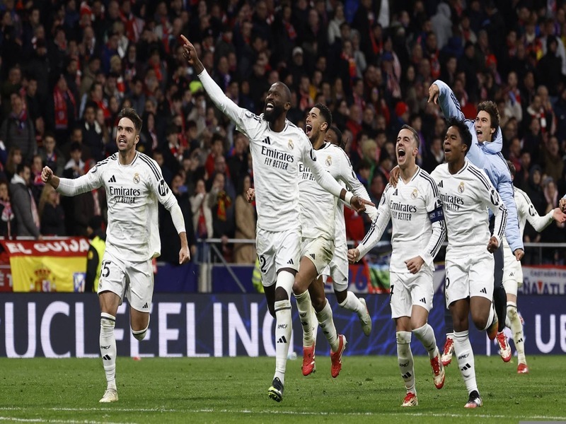 Jogadores do Real Madrid Celebram Vitória nos Penaltis - Reprodução: Yandex